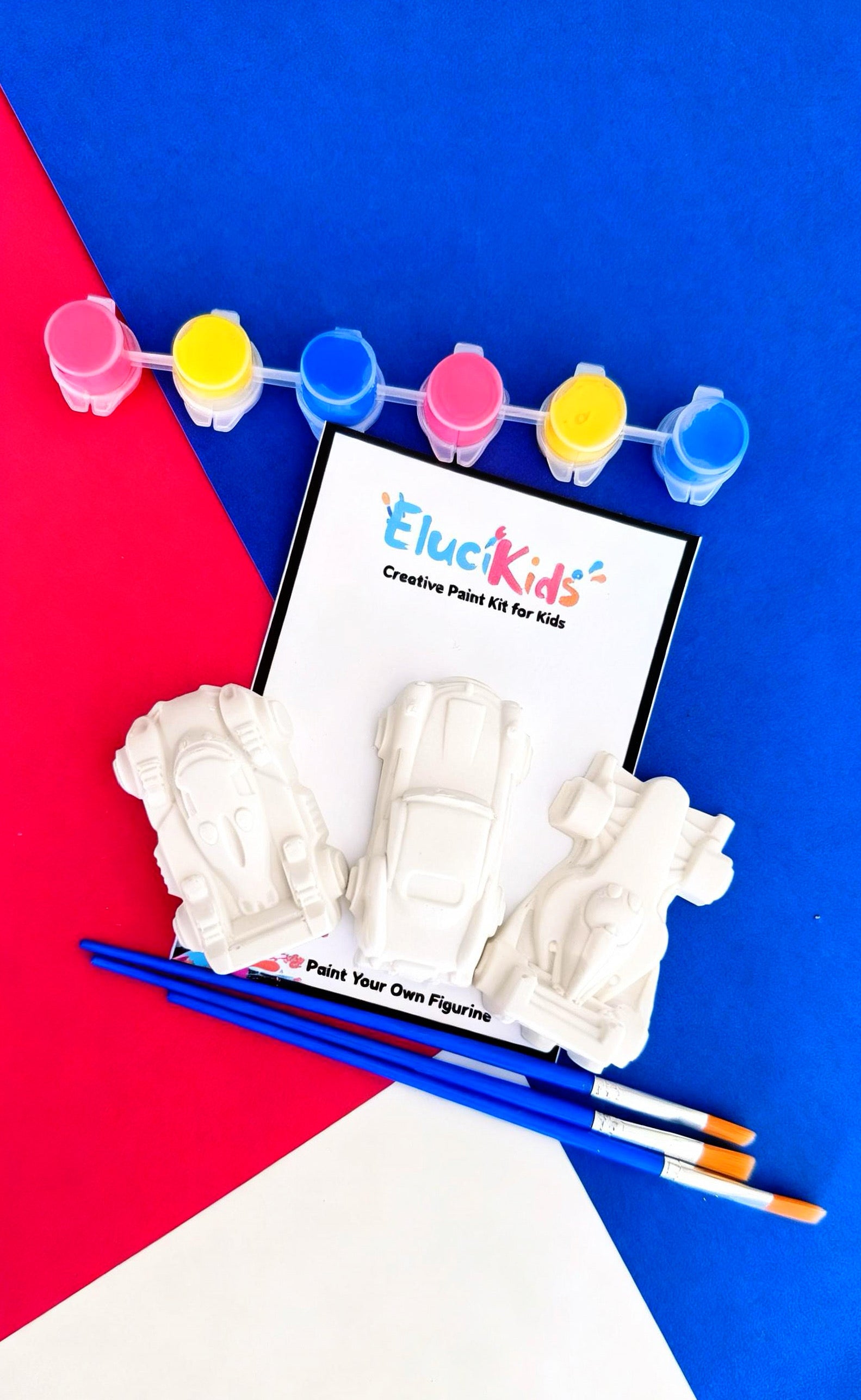 EluciKids Mini Paint Kits for Kids | DIY Craft Activity Set (Princess, Dino, Ocean, Cars & More) Ages 3+