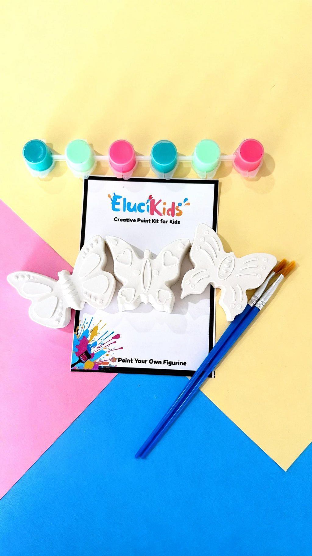 EluciKids Mini Paint Kits for Kids | DIY Craft Activity Set (Princess, Dino, Ocean, Cars & More) Ages 3+