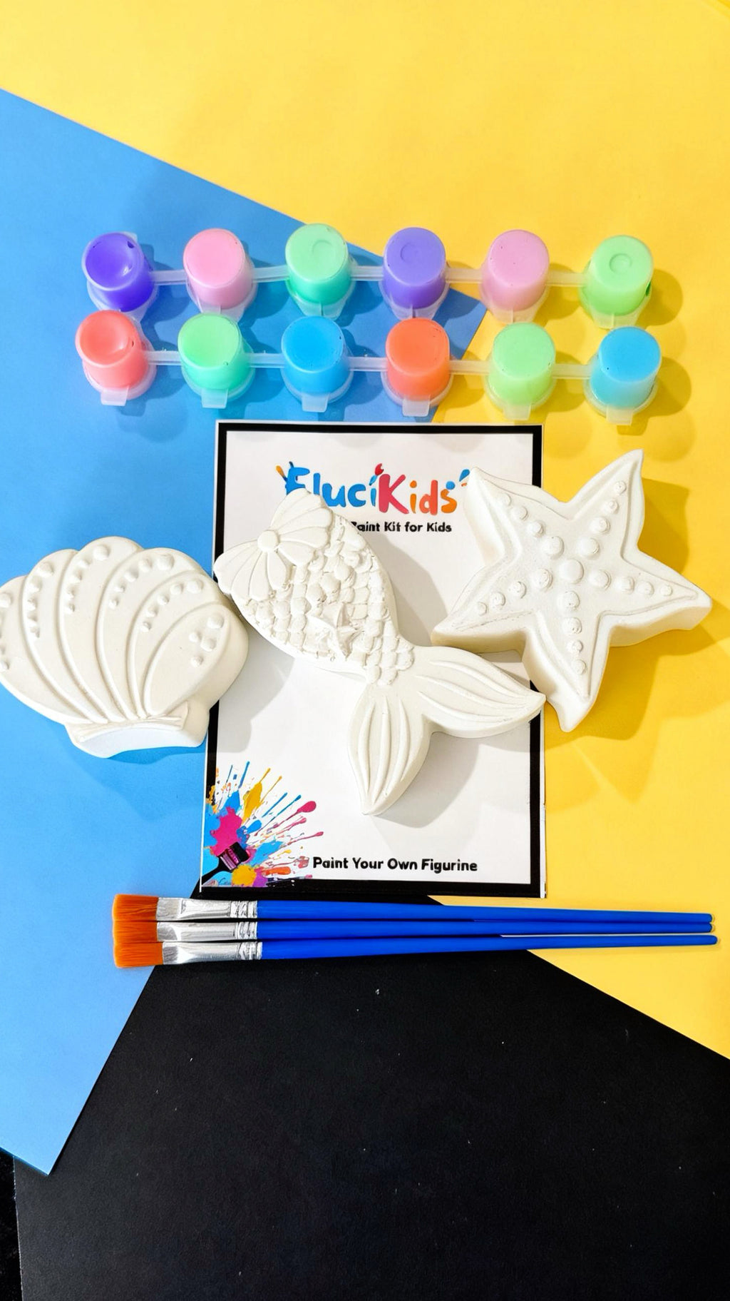 EluciKids Mini Paint Kits for Kids | DIY Craft Activity Set (Princess, Dino, Ocean, Cars & More) Ages 3+