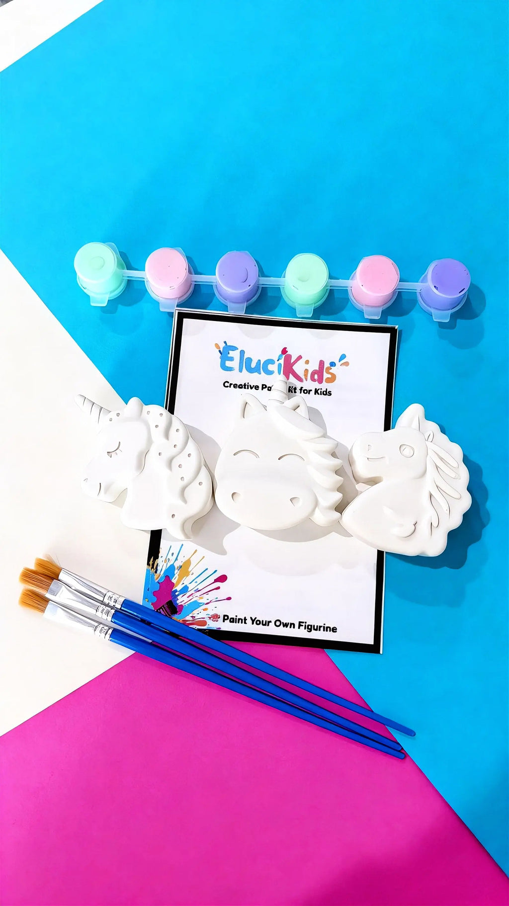 EluciKids Mini Paint Kits for Kids | DIY Craft Activity Set (Princess, Dino, Ocean, Cars & More) Ages 3+