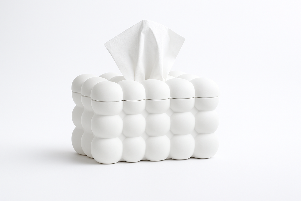 Bubble tissue box
